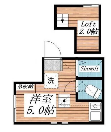 落合駅 徒歩7分 2階の物件間取画像